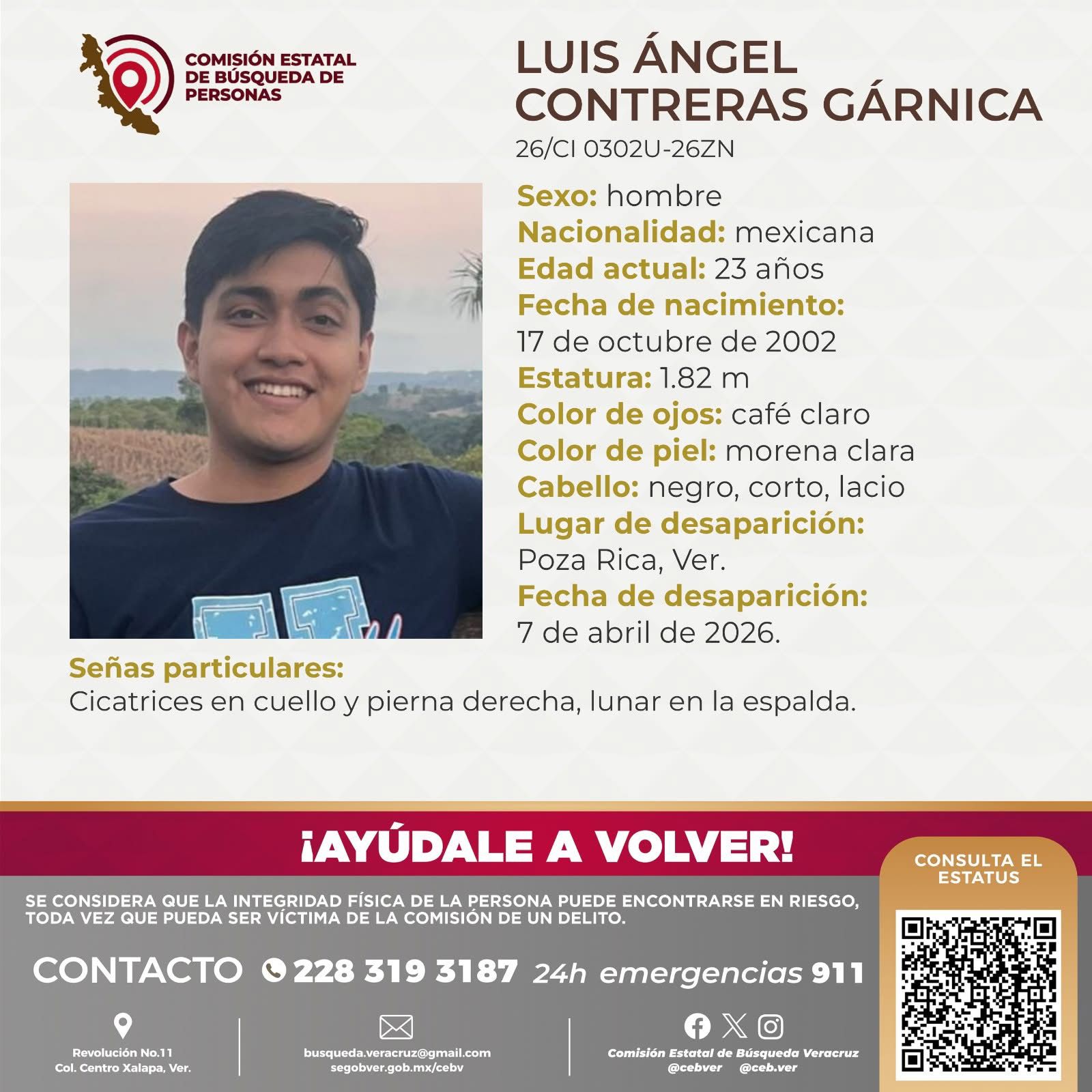 Desaparece joven en Poza Rica tras salir a entrevista