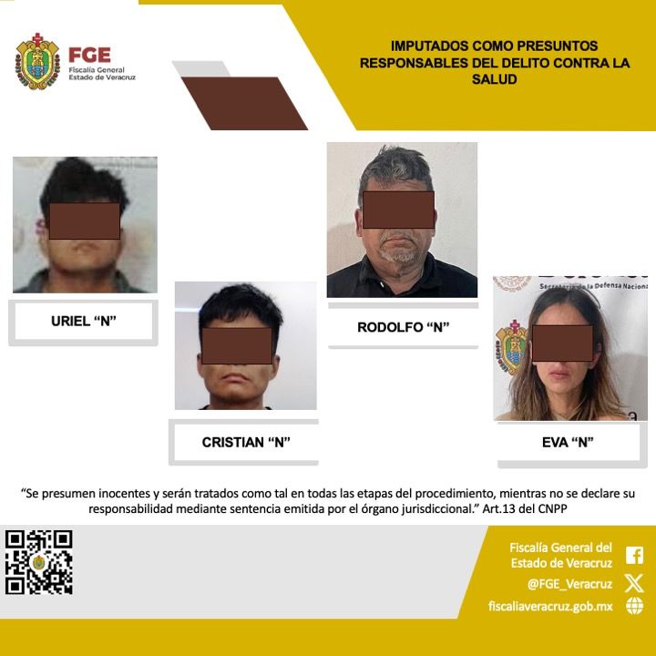 Imputan a cuatro presuntos narcomenudistas en Atoyac