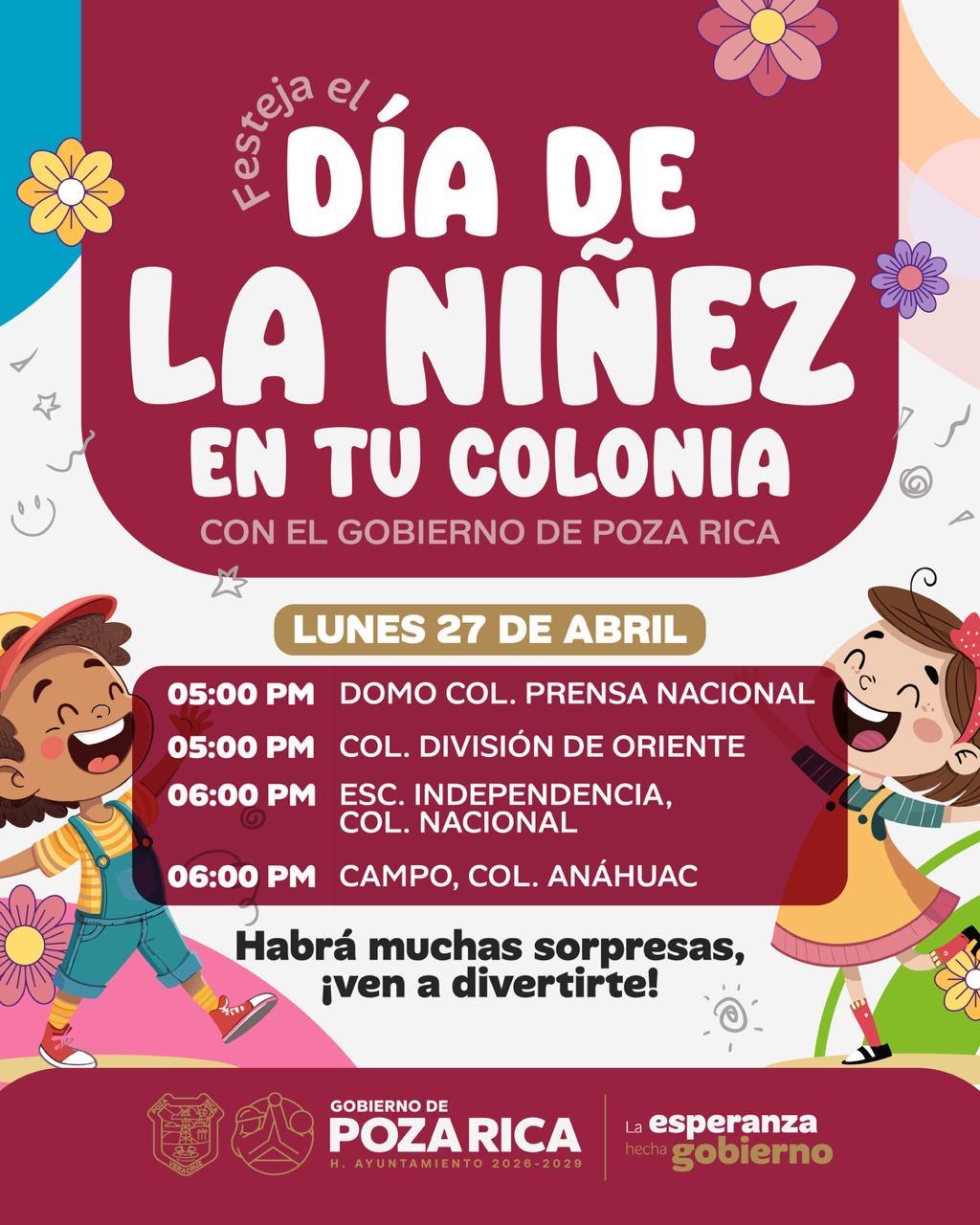 Poza Rica anuncia caravana por Día del Niño en colonias