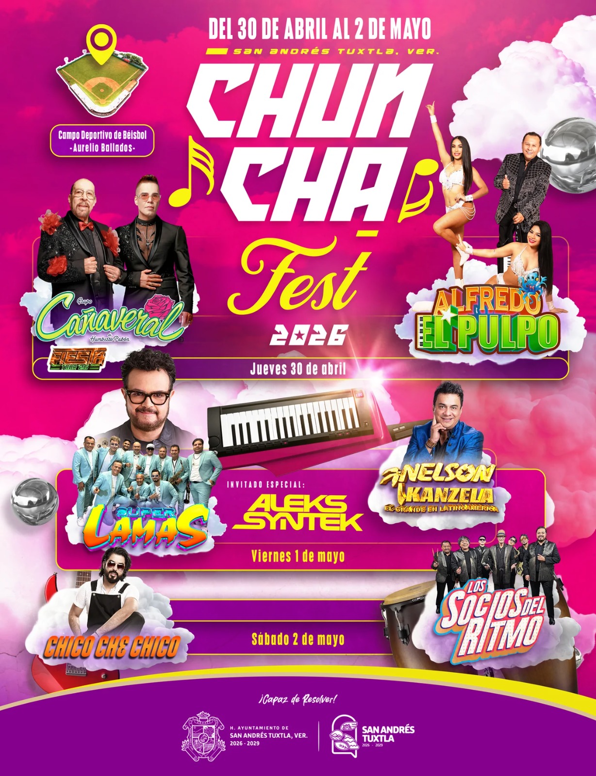Chuncha Fest 2026 llega a San Andrés Tuxtla con música y baile
