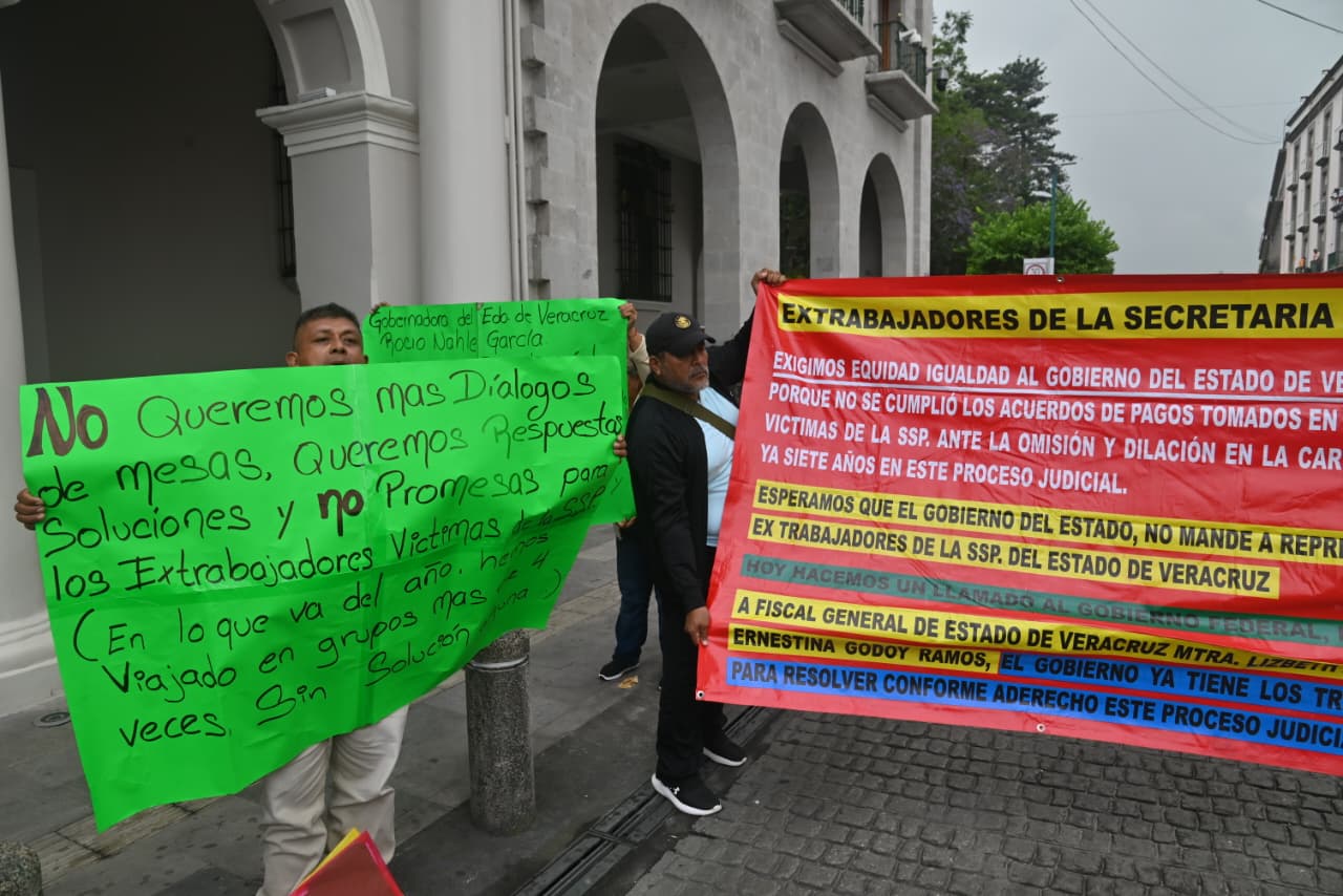 Ex policías de Poza Rica, Tihuatlán y Coatzintla acusan falta de solución del Gobierno de Veracruz
