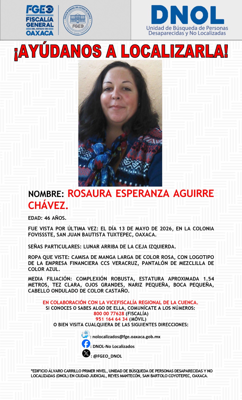 Publican fichas de tres de los cinco trabajadores de financiera de Veracruz desaparecidos en Tuxtepec