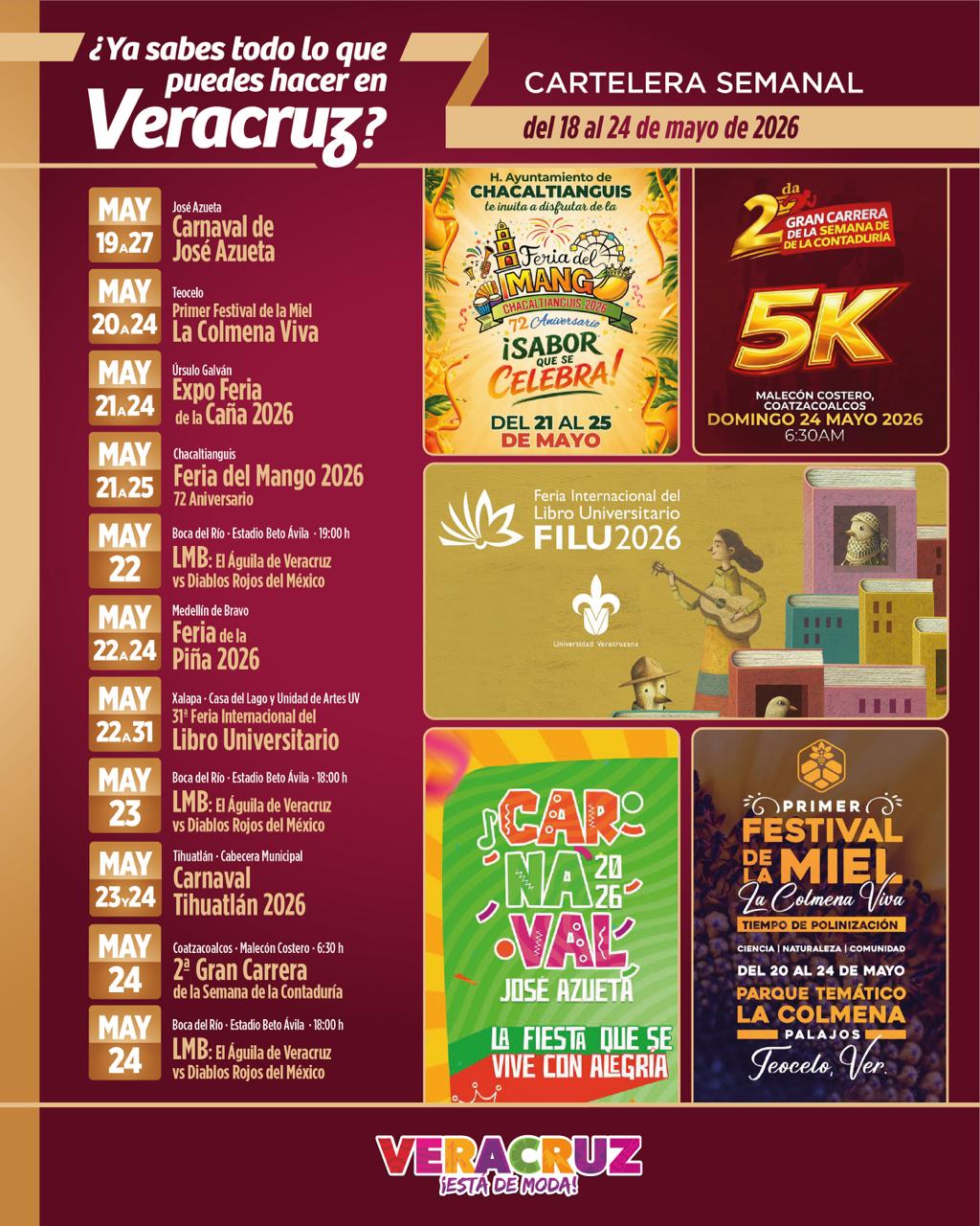 Veracruz alista semana de carnavales, ferias y actividades culturales