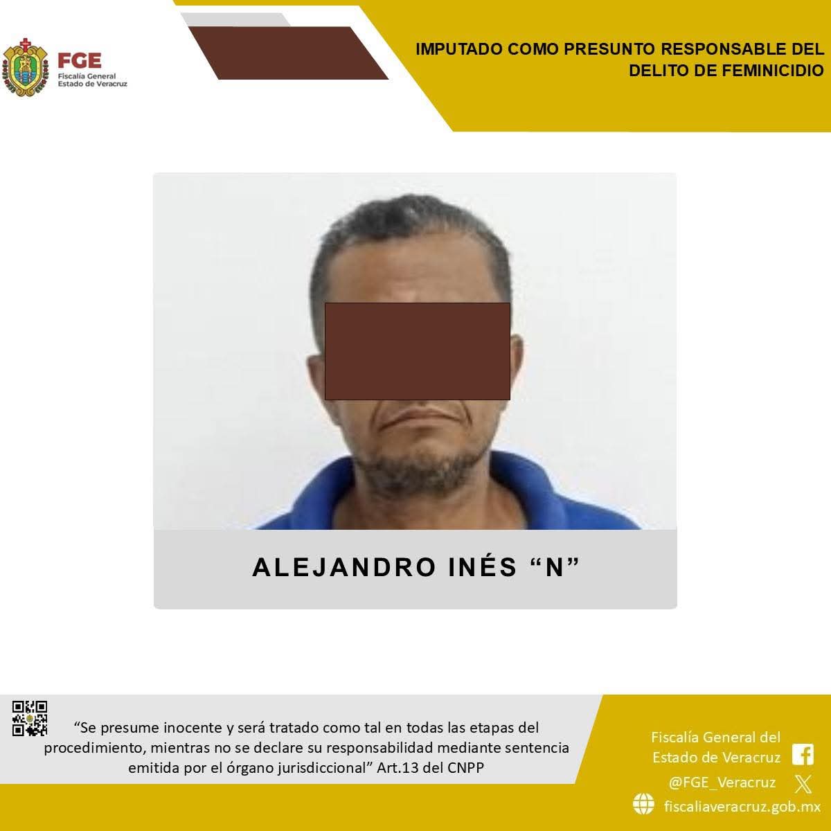 Dictan prisión preventiva a presunto feminicida en Veracruz