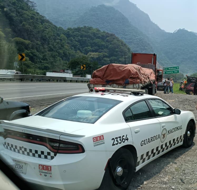 Guardia Nacional evita robo de tractocamión en Orizaba