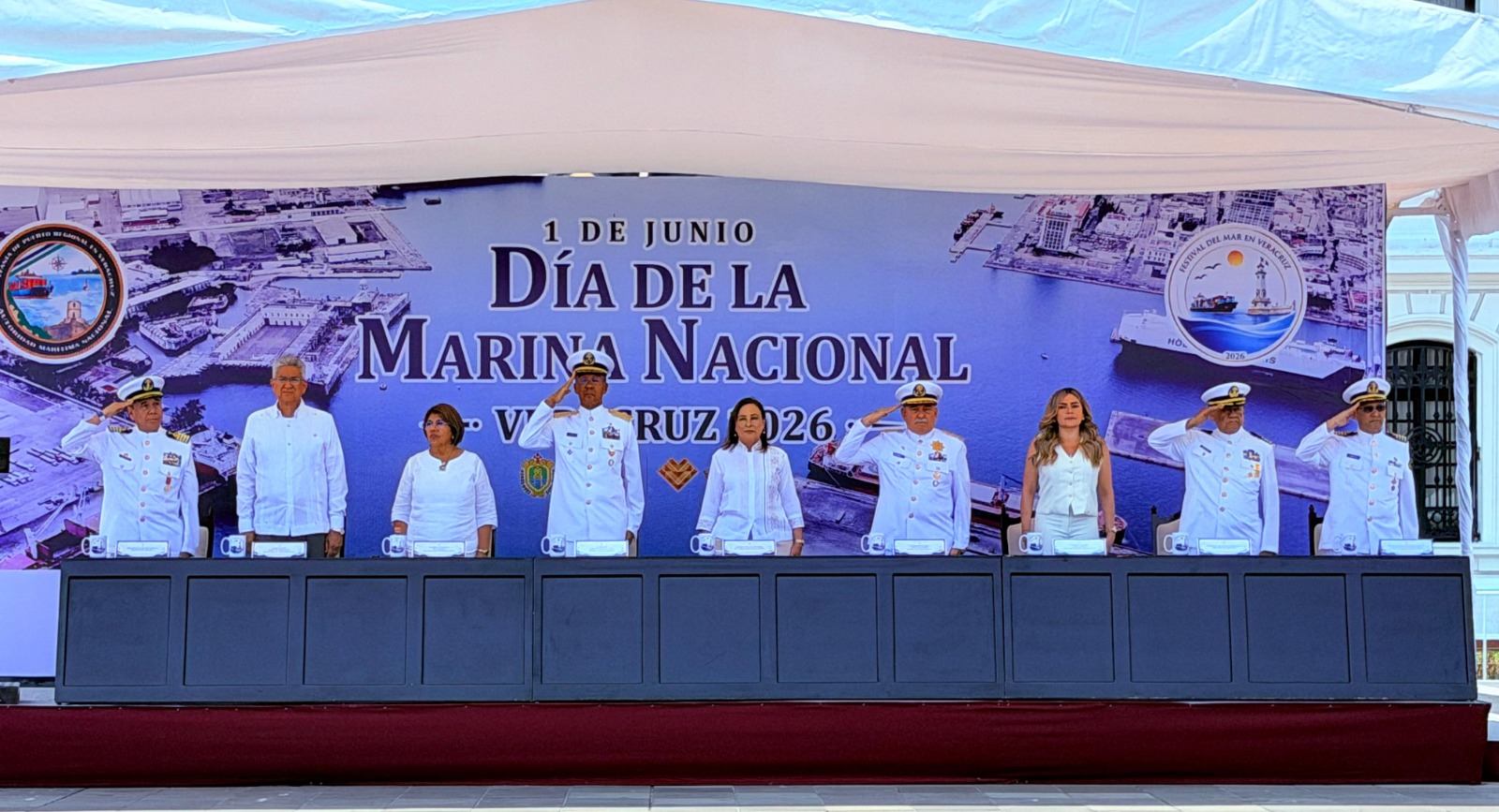 Conmemoran el 109 aniversario del Día de la Marina Mercante Nacional en Veracruz puerto