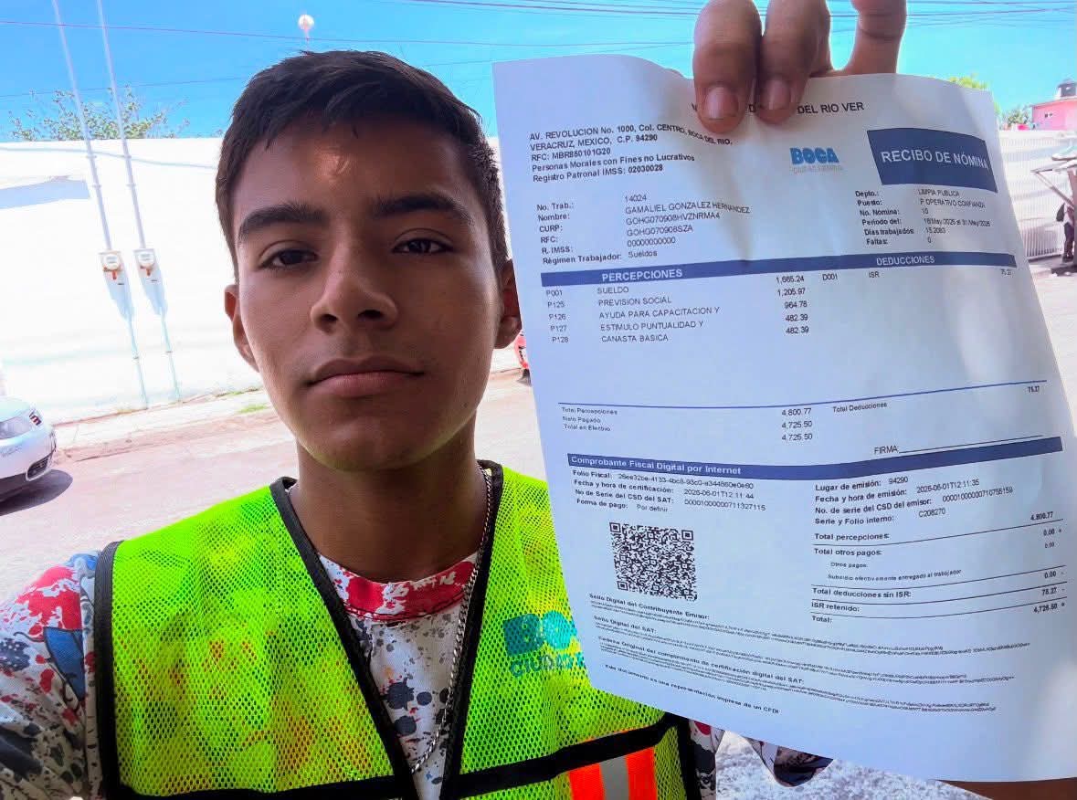 Reta Gamaliel González Hernández, colaborador de Boca del Río, a medio digital a comprobar supuesta identidad y salario