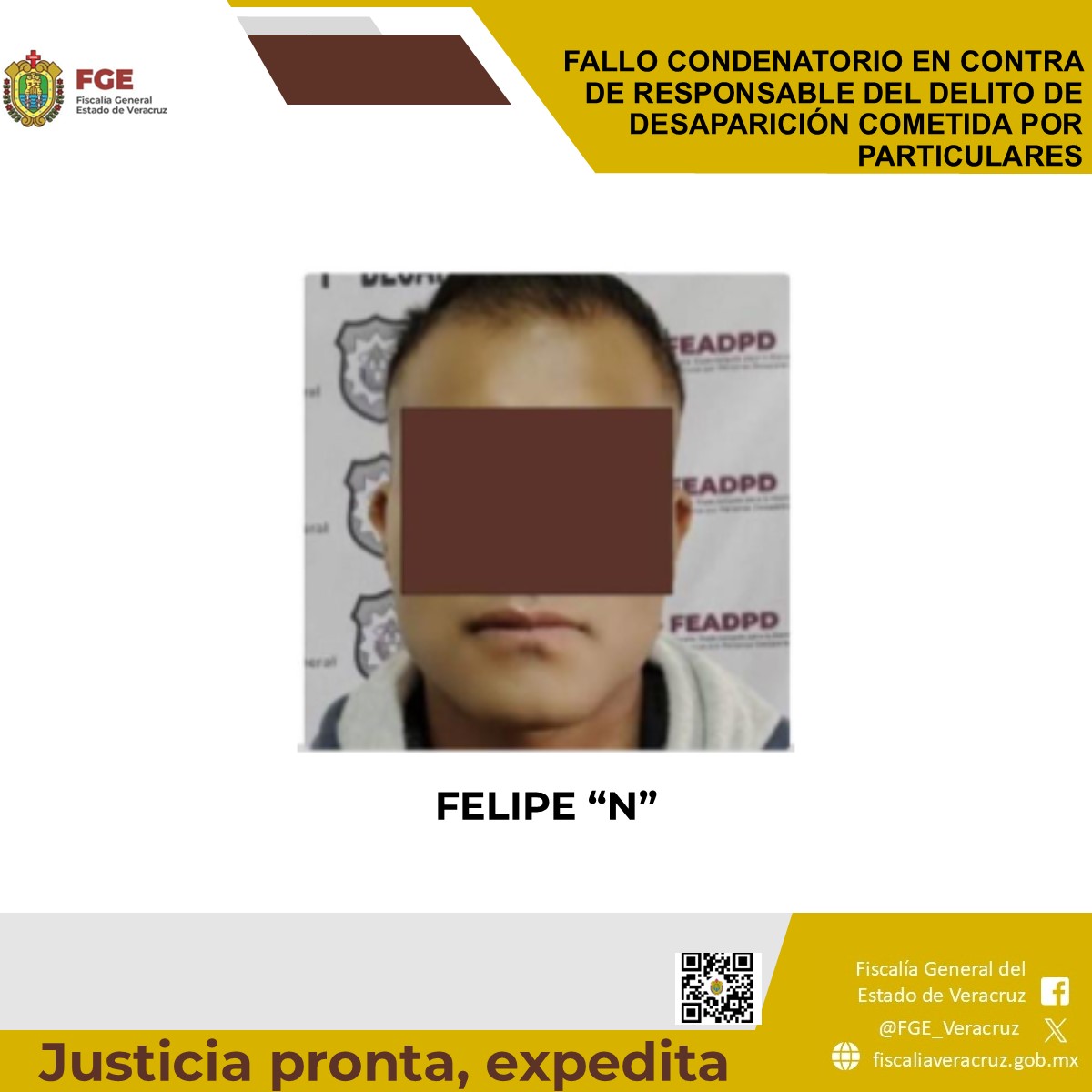 Dan fallo condenatorio contra dos acusados de desaparición en Veracruz
