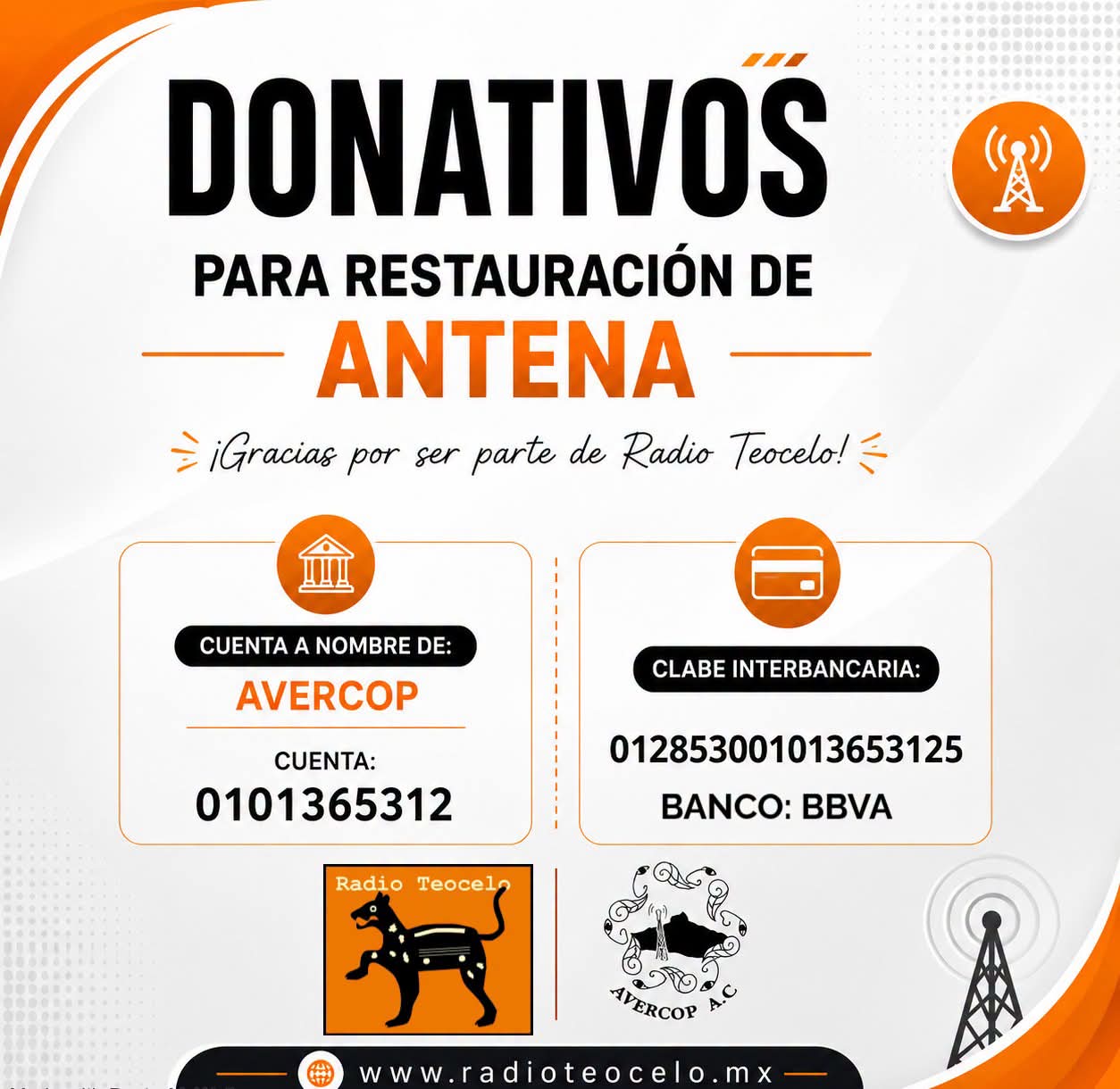 Radio Teocelo pide donativos tras colapso de antena por tromba