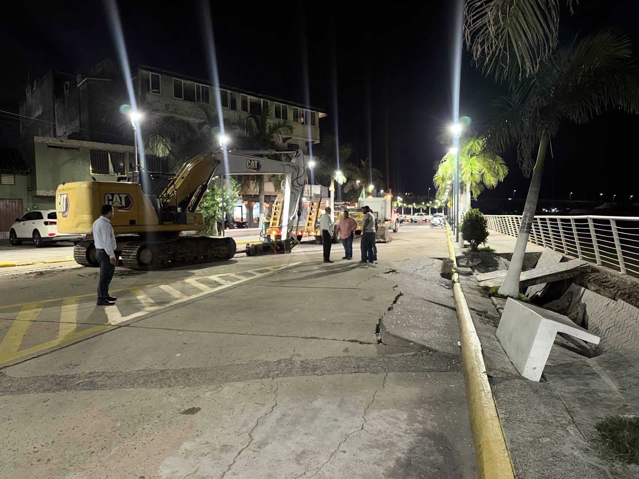 Socavón en Alvarado: malecón recibe apoyo federal y estatal
