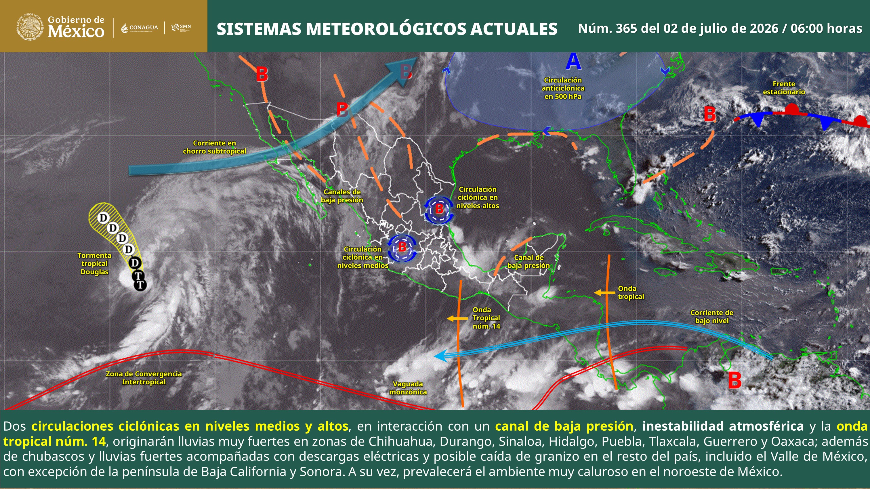 Prevén lluvias y tormentas en montañas y sur de Veracruz