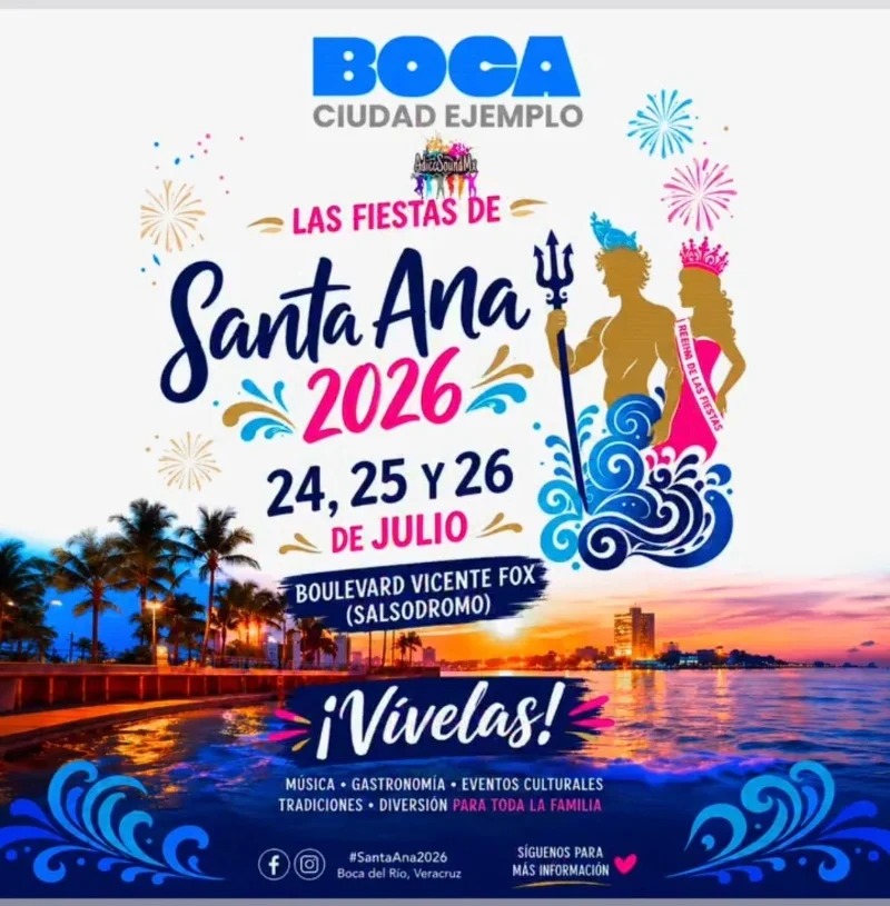 Fiestas de Santa Ana serán del 24 al 26 de julio en Boca del Río