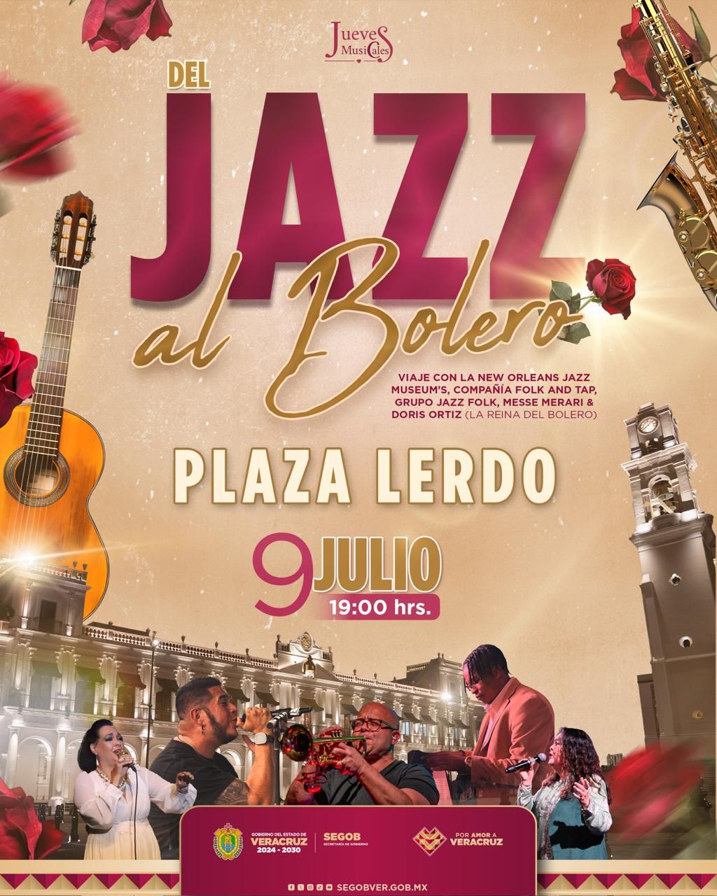 Jazz y bolero se encuentran en la Plaza Lerdo de Xalapa