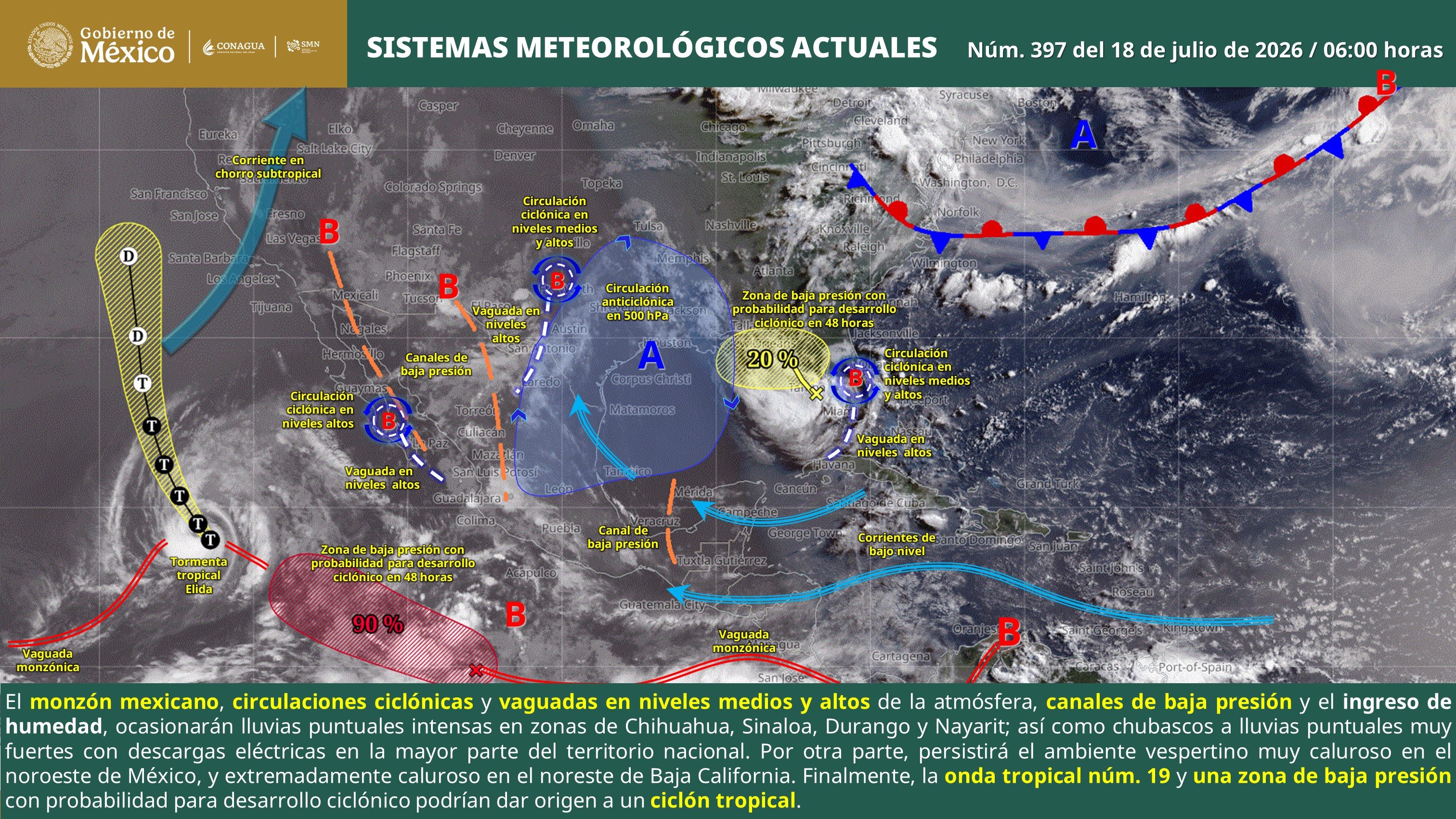Veracruz prevé lluvias y calor intenso en próximas 24 horas