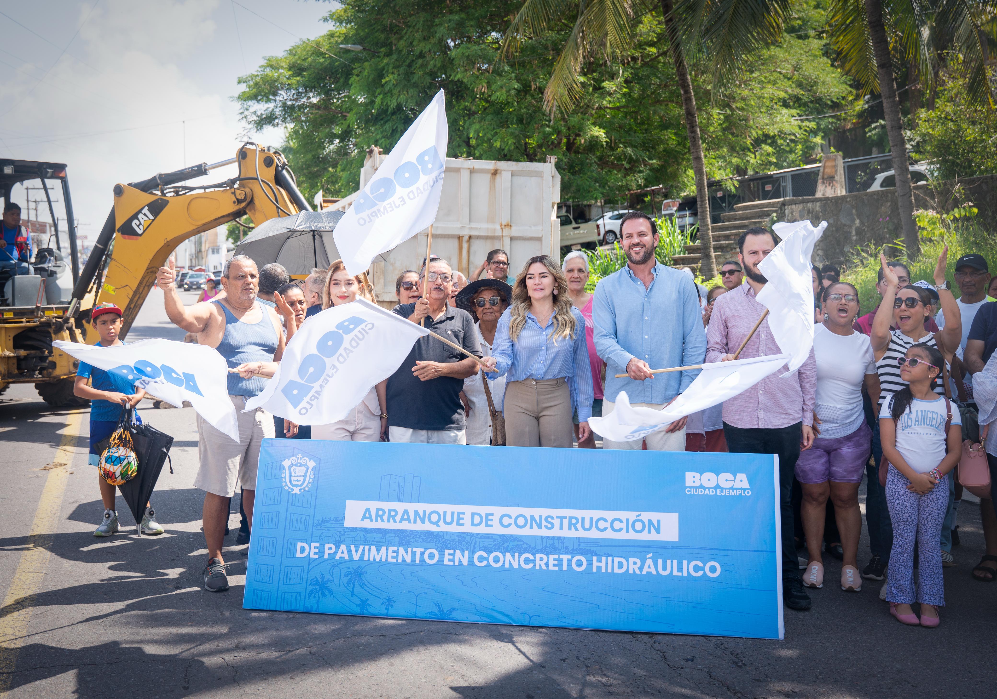 Inicia Maryjose Gamboa la pavimentación con concreto hidráulico de la avenida Vía Muerta