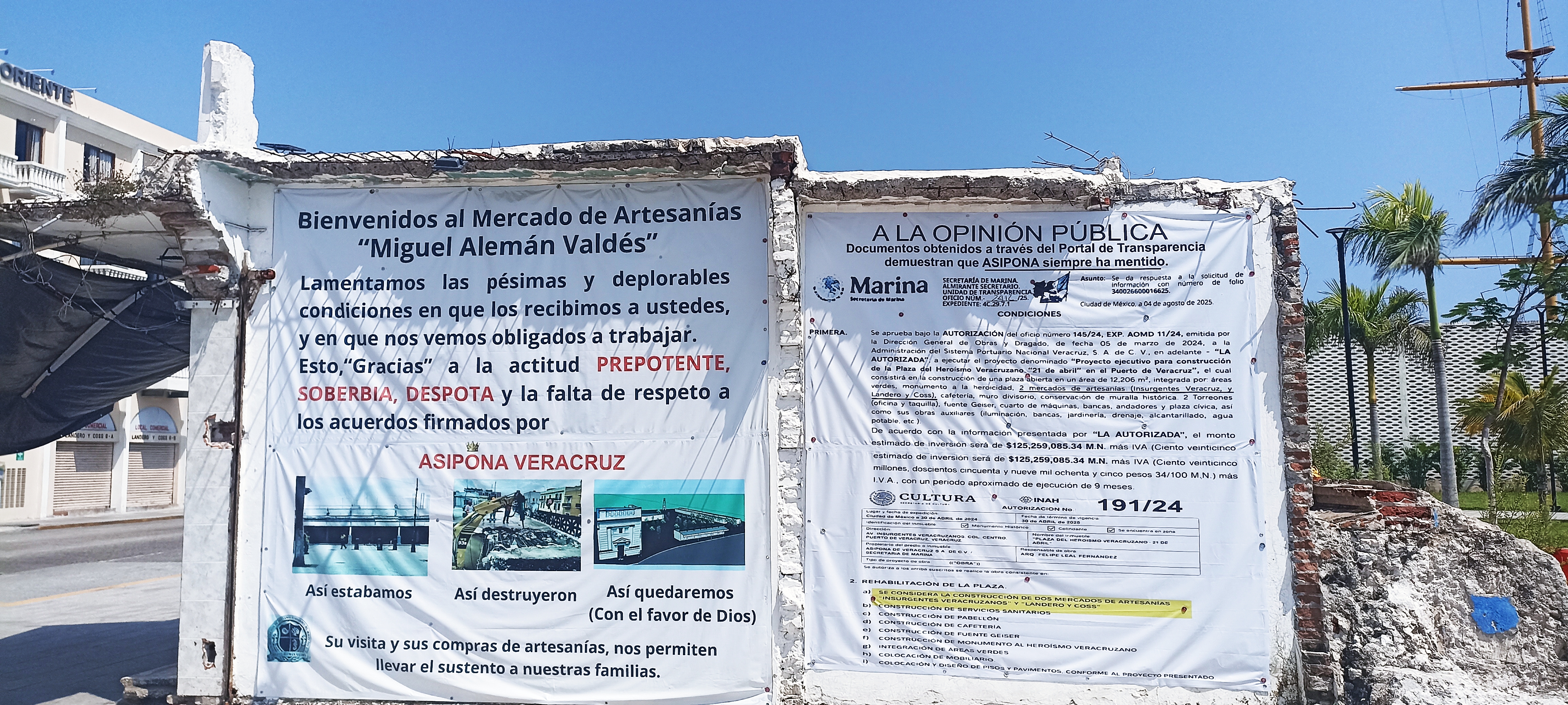Incluía dos mercados de artesanías el proyecto de la plaza del Heroísmo Veracruzano; falta construir el de Landero y Coss