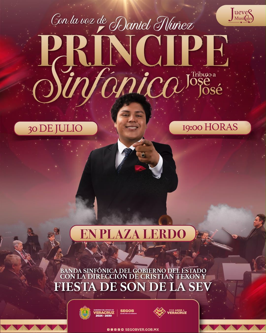 Xalapa tendrá homenaje sinfónico a José José en Plaza Lerdo