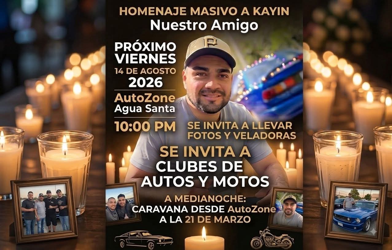 Homenaje masivo a Kayin reunirá autos y motos en Agua Santa