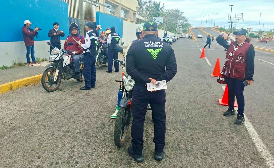 Refuerzan el operativo Moto Segura para prevenir accidentes y salvar vidas en Veracruz puerto