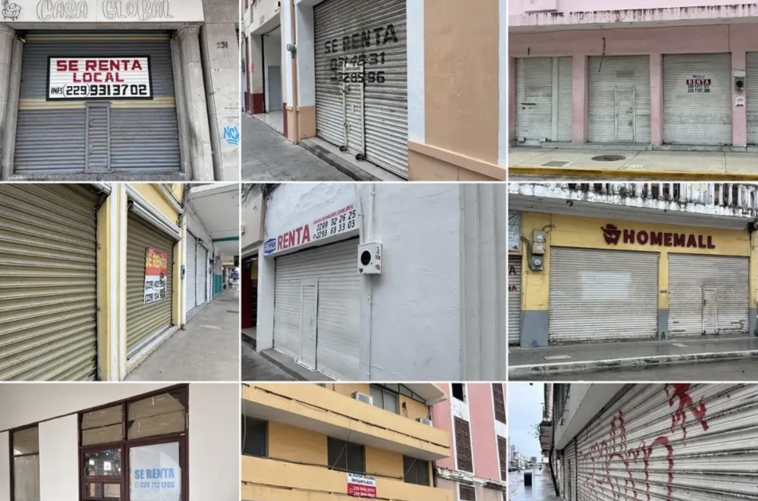 Cierres y locales vacíos golpean al centro de Veracruz