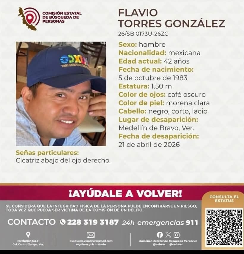 A cuatro meses de su desaparición, buscan a Flavio Torres en Medellín