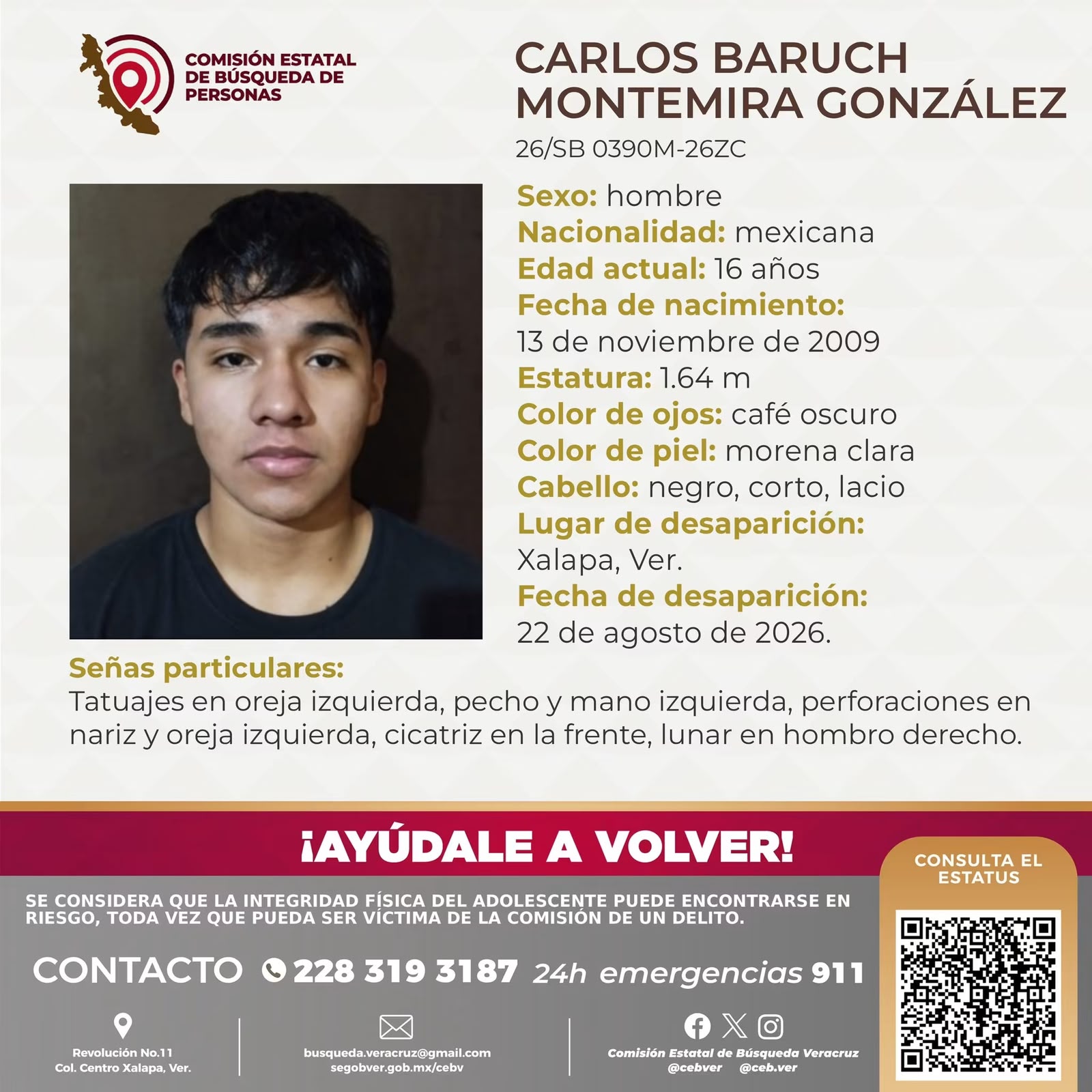 Buscan en Xalapa a dos adolescentes desaparecidos el 22 de agosto