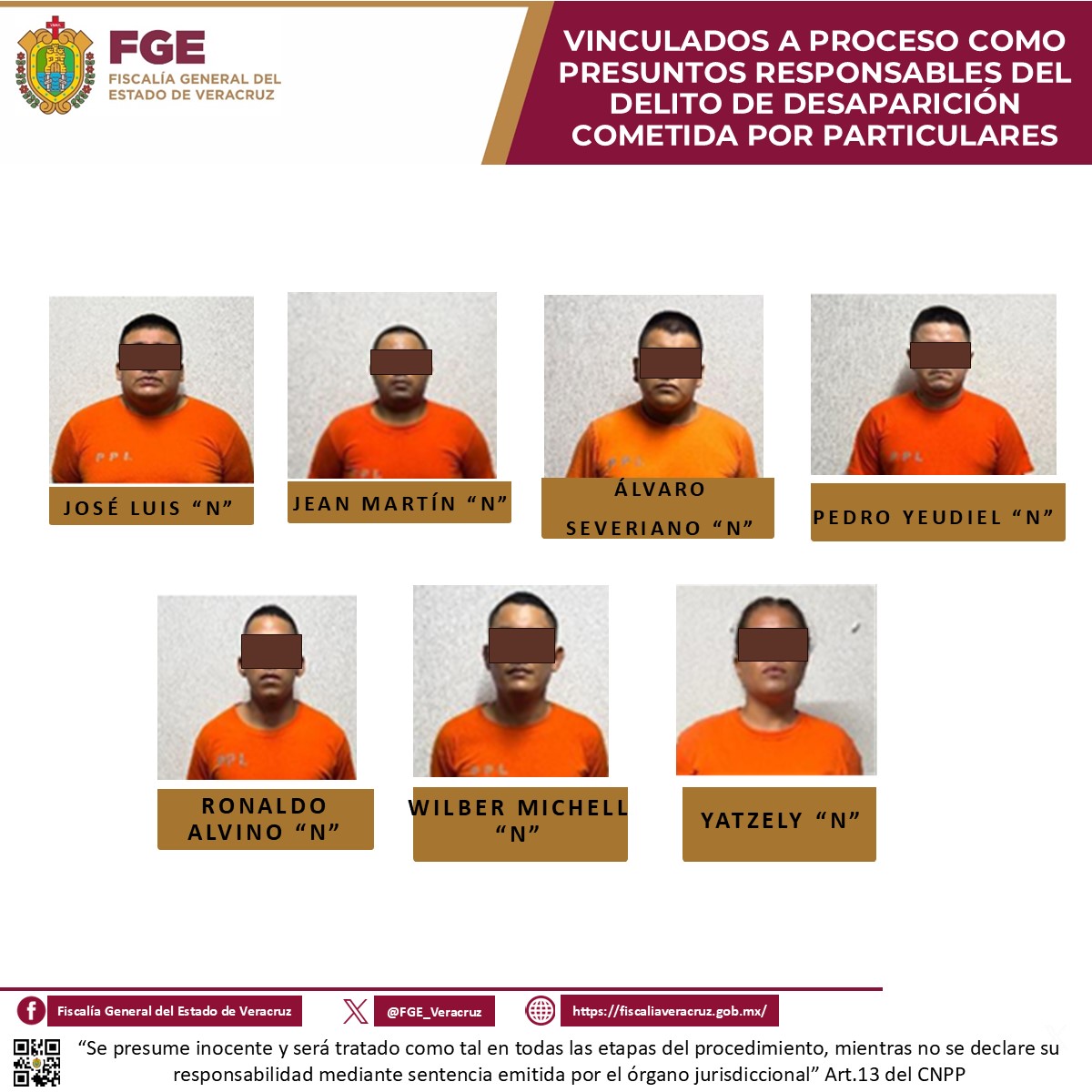 Vinculan a proceso a siete por desaparición de funcionaria en Poza Rica