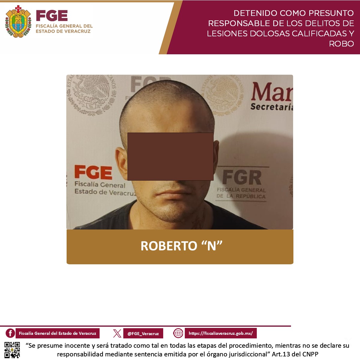 En Coatepec, Policía Ministerial aprehende a presunto responsable de robo en estudio de Yoga