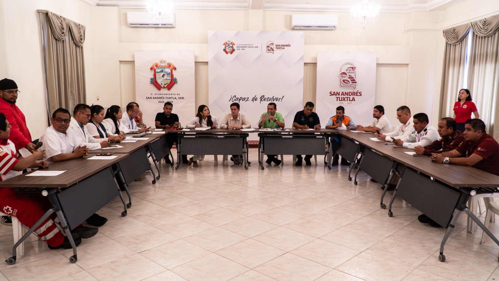 En San Andrés Tuxtla coordinan operativo de seguridad previo al Festival del Globo y Grito de Independencia