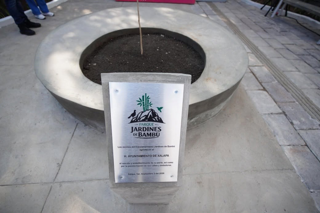 Inauguran área recreativa en Jardines de Bambú, en Xalapa