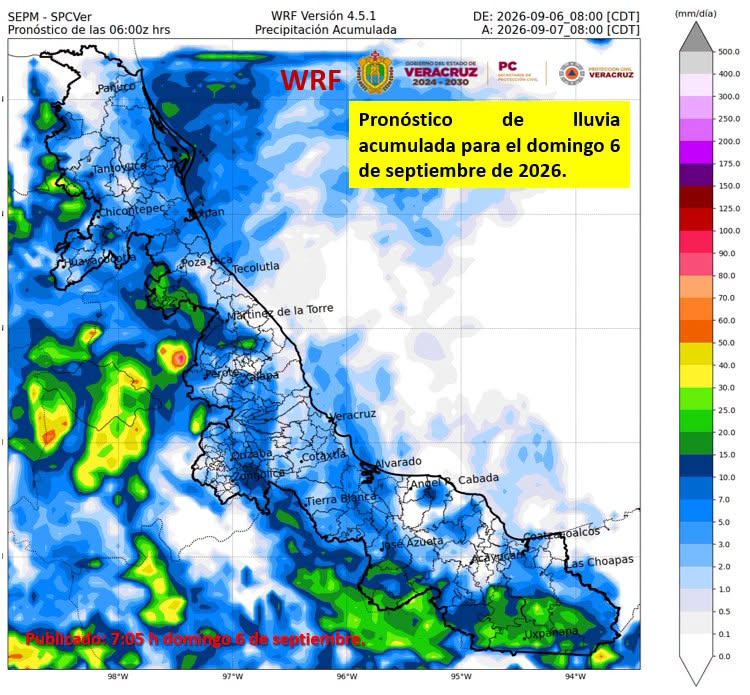 Ambiente caluroso y lluvias se esperan este domingo en Veracruz