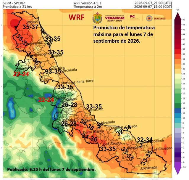 Ambiente bochornoso y aumento de lluvias las próximas horas en Veracruz