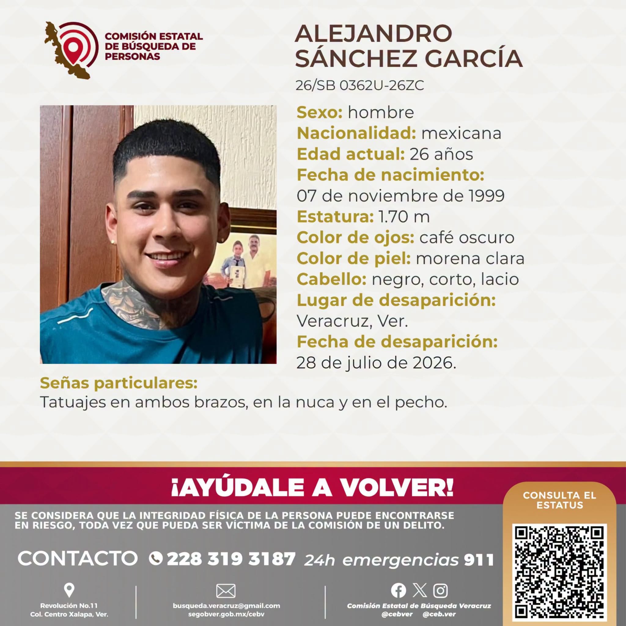 Cumple 41 días desaparecido joven barbero de Veracruz