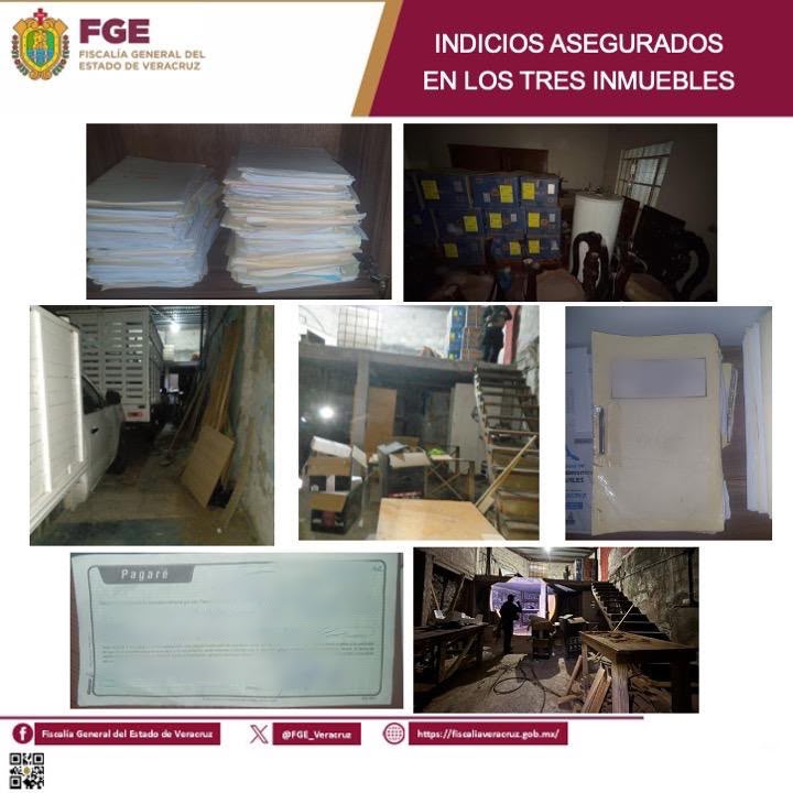 Cateos en Xalapa aseguran expedientes por presunto cártel inmobiliario