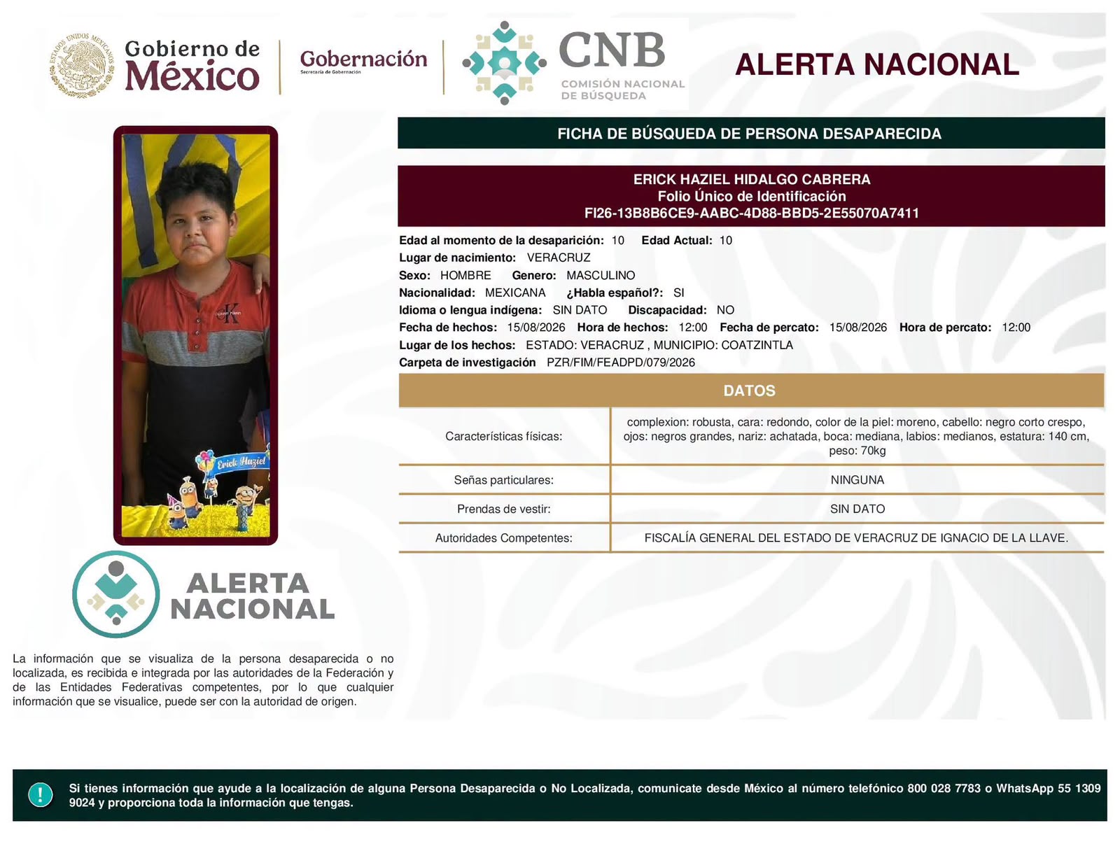 Reportan desaparecidos a dos hermanos de 10 años en Coatzintla