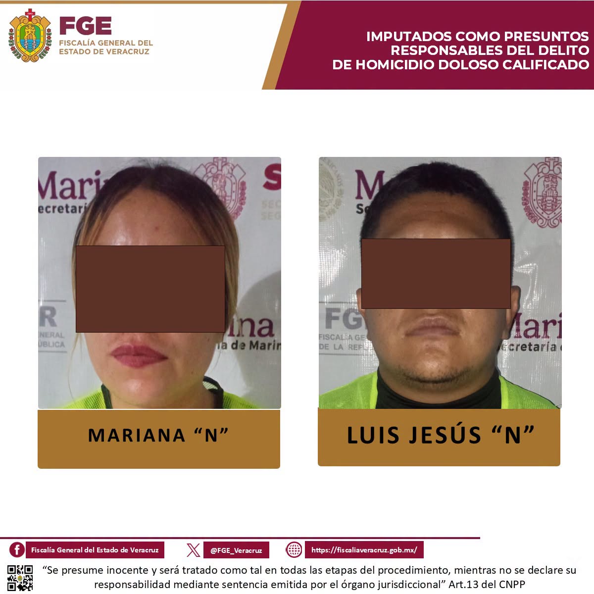 Imputan a pareja por homicidio en Coscomatepec; quedan en prisión