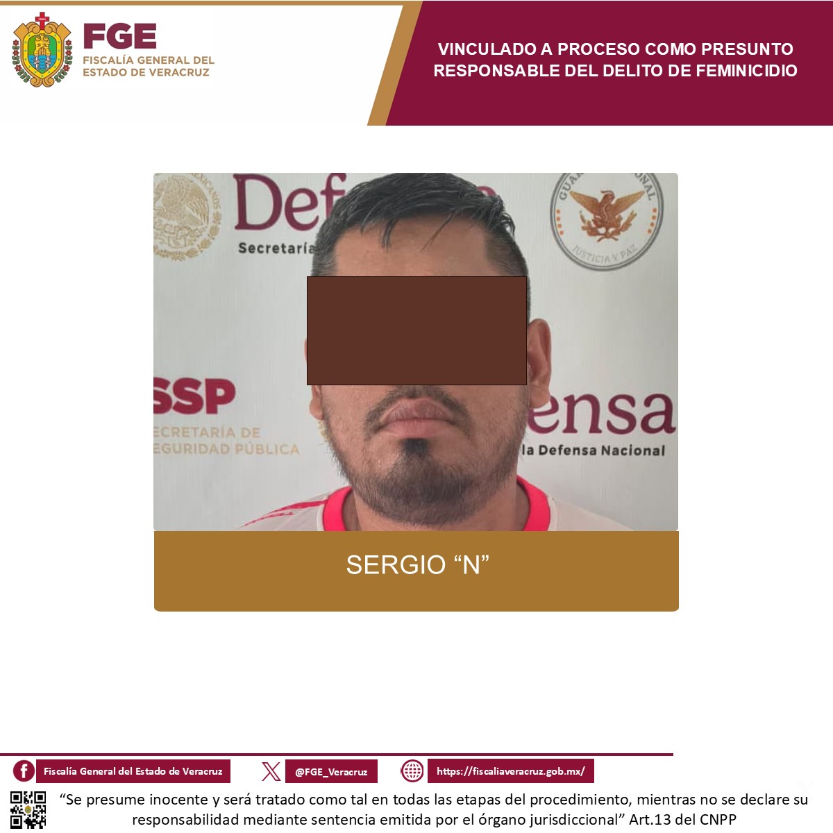Vinculan a proceso a Sergio N por feminicidio en Playa Vicente