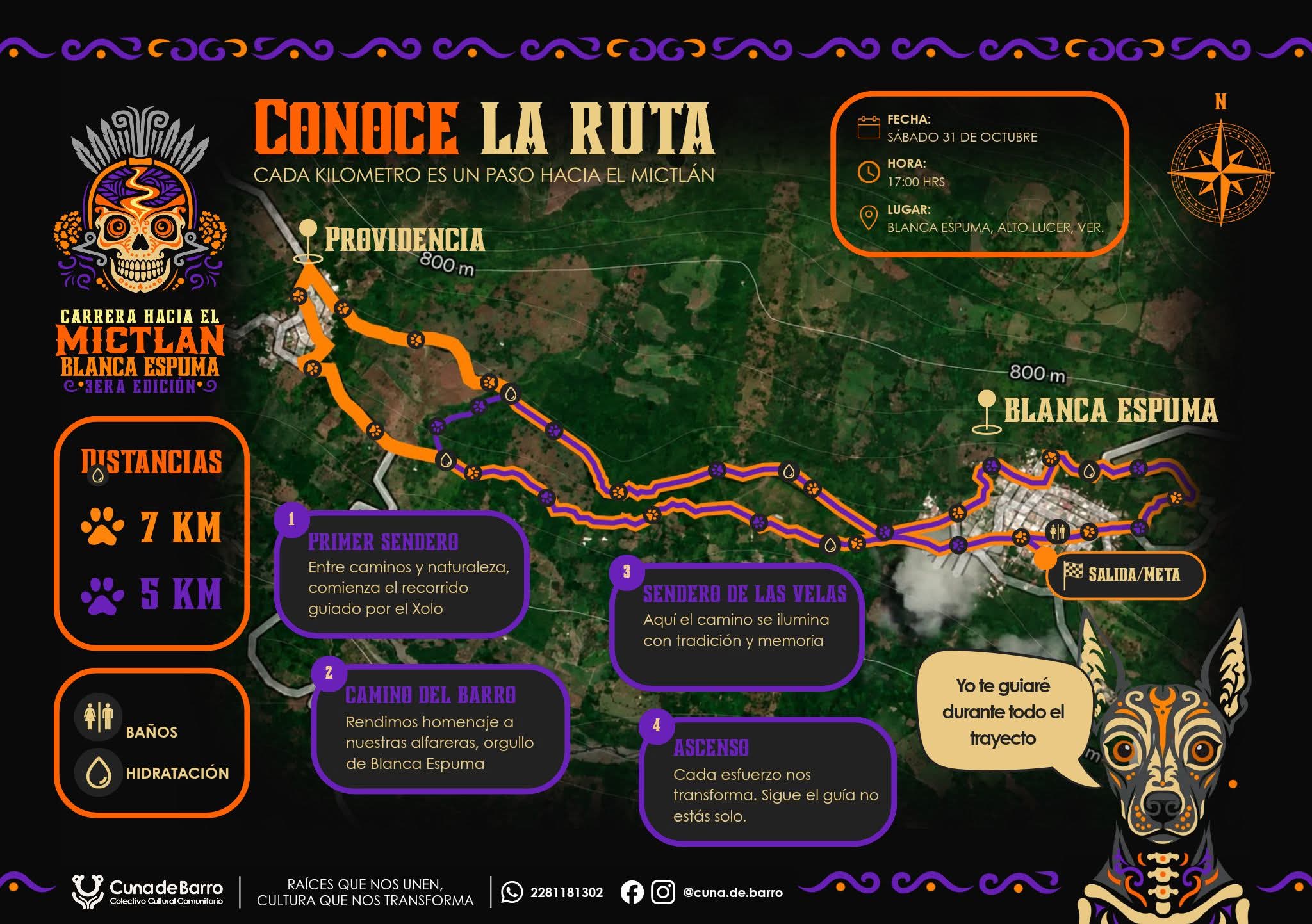 Blanca Espuma alista tercera Carrera Hacia el Mictlán este 31 de octubre