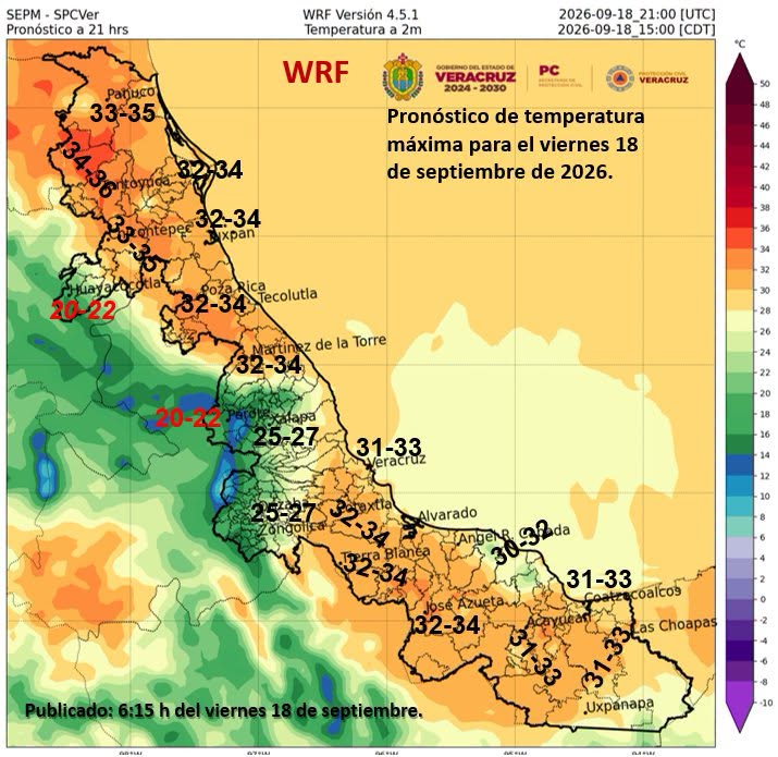 Disminuyen lluvias en Veracruz este viernes, se espera ambiente caluroso