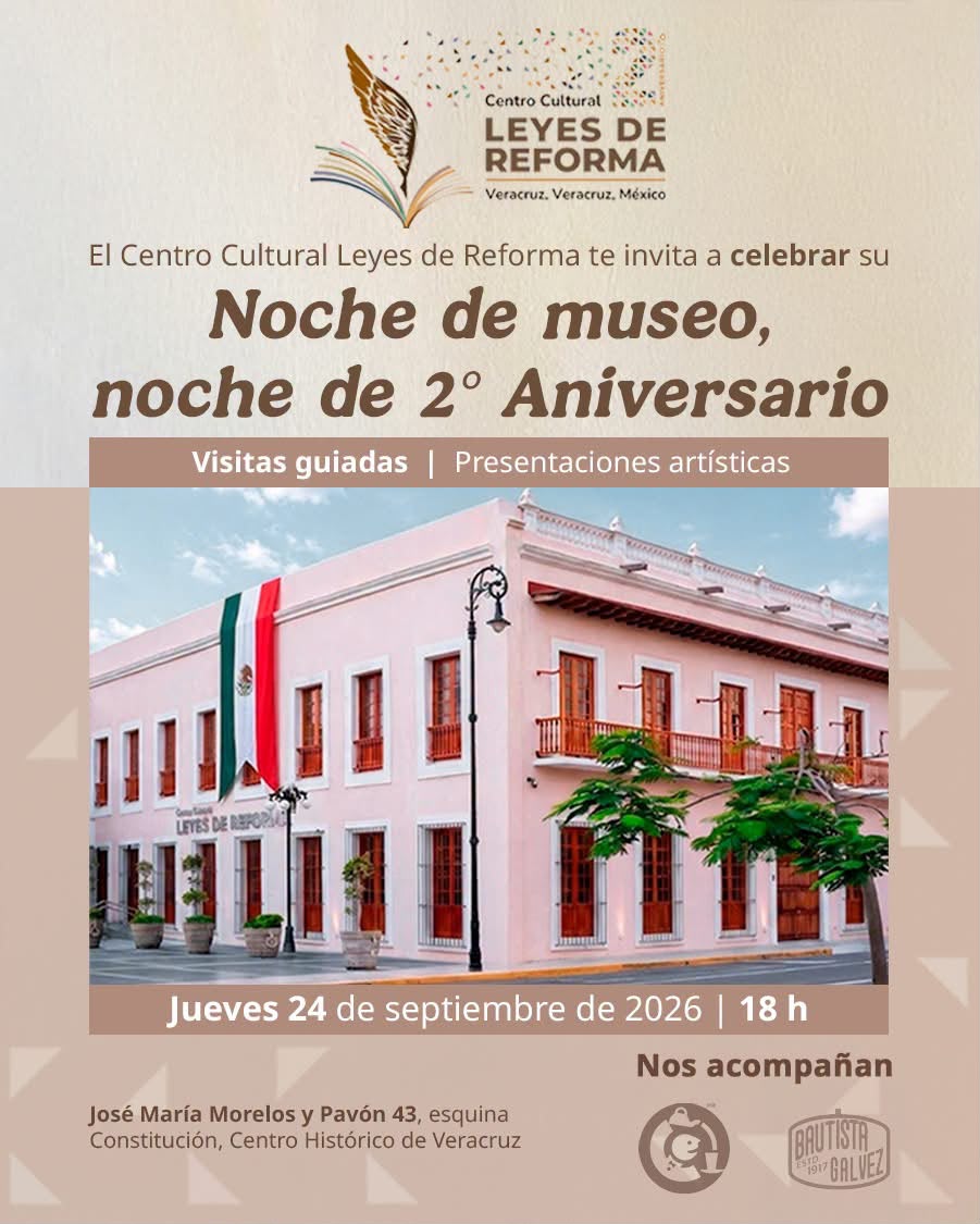 Centro Cultural Leyes de Reforma celebra aniversario con Noche de Museos