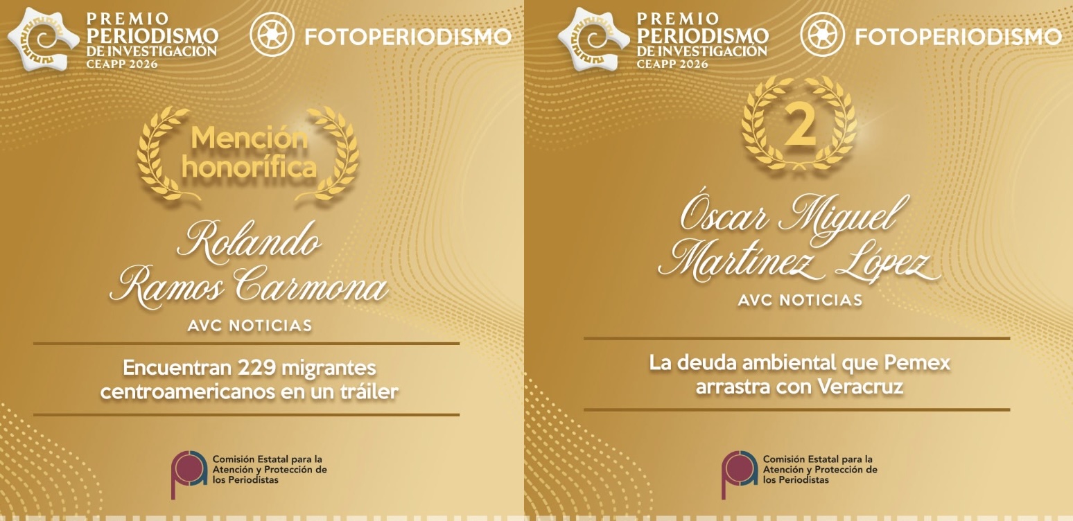 Fotógrafos de AVC Noticias obtienen reconocimientos en Premio CEAPP 2026