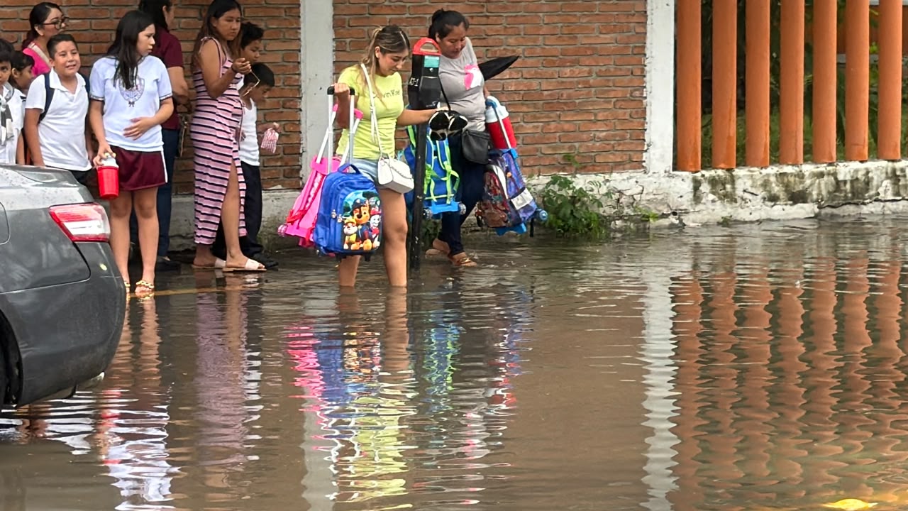 Tormenta en la zona norte provoca anegamientos en Poza Rica