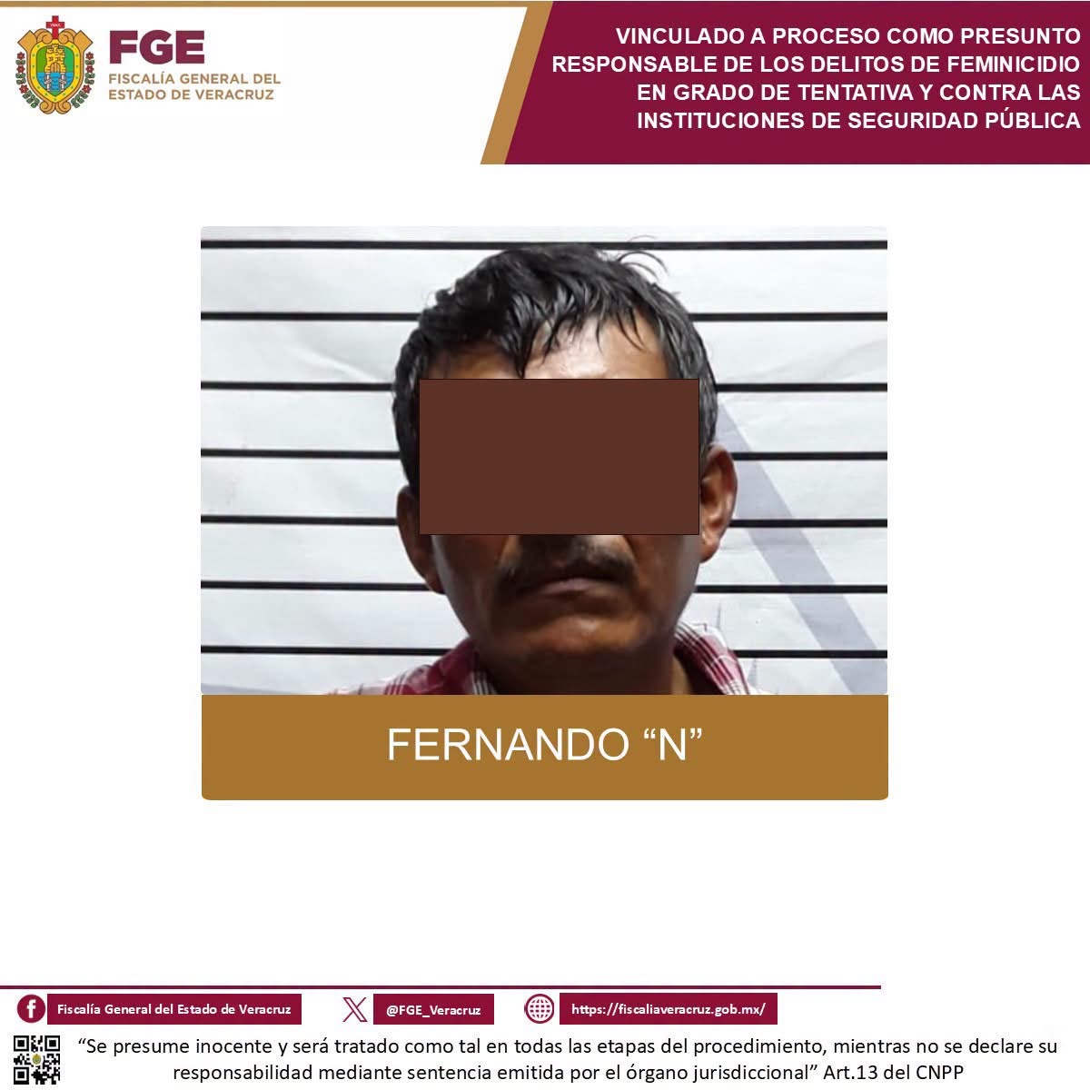 Sujeto intenta quemar a mujer en Coatzintla; vinculan a proceso a Fernando N